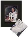 Neil Armstrong Signed 7.75 x 10 Photo in His Apollo 11 Spacesuit