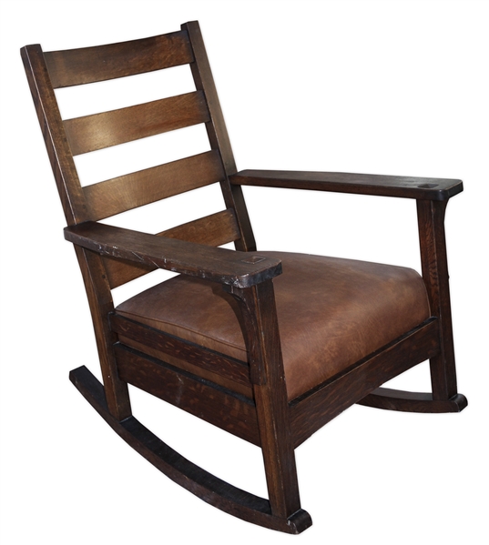 White House Rocking Chair Used by President John F. Kennedy -- With White House Inventory Plate ''JK-1-5-60''