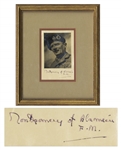 Field Marshal Bernard Montgomery Signed Photo