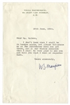 Somerset Maugham Typed Letter Signed