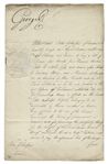 King George III Royal Warrant Signed From 1795 During the French Revolution -- Regarding a Prisoner in France & Protecting the Property of Englishmen Living in France During the Revolution