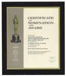 1963 Academy Award Nomination for How the West Was Won -- Presented to Henry Grace, Don Greenwood, Jr. and Jack Mills