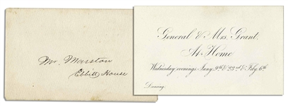Ulysses S. Grant Dinner Invitation to Three Separate Dinners -- General & Mrs. Grant, At Home -- With a Mention of Dancing