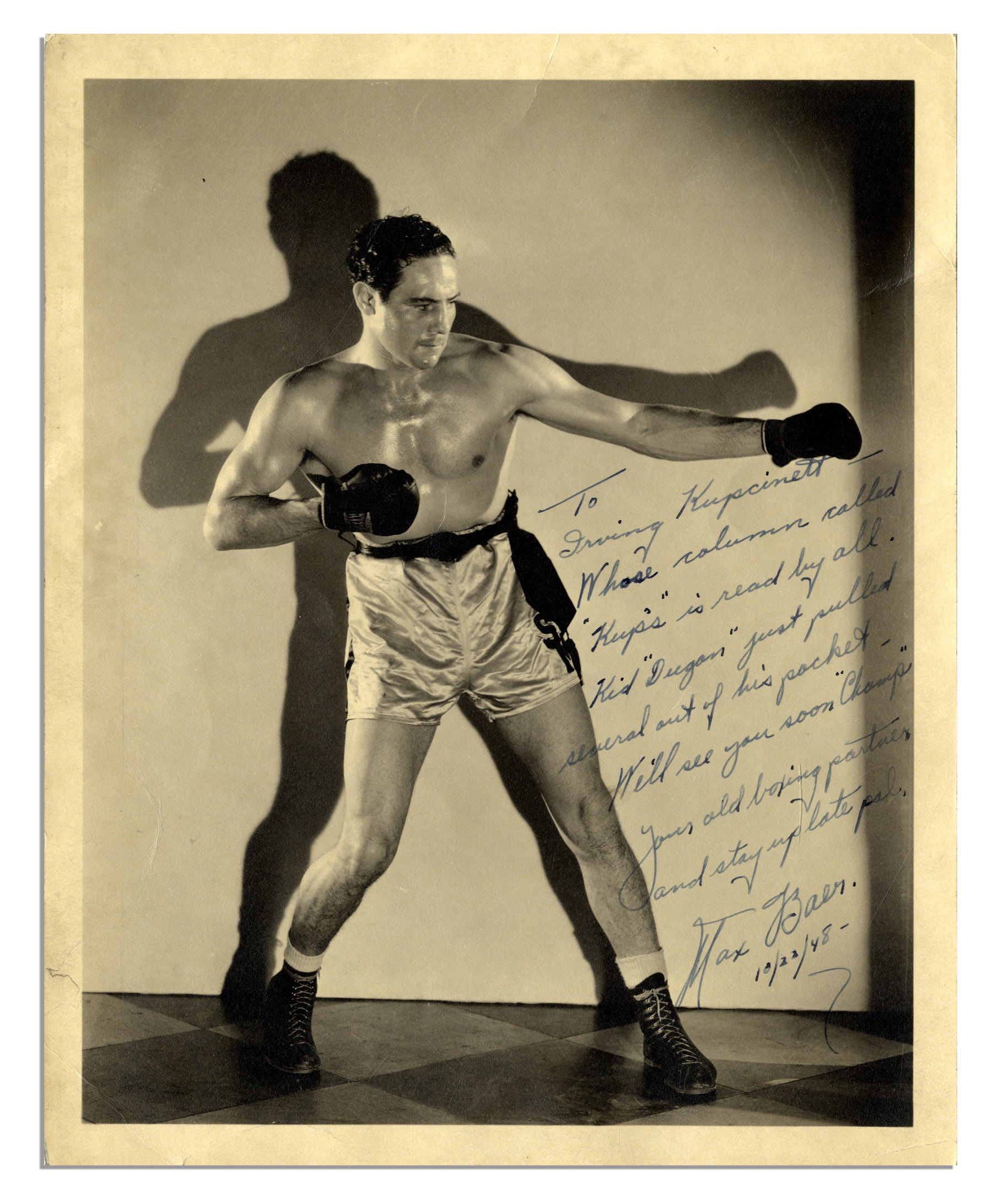 Boxing HOFer Max Baer Signed 8'' x 10'' Photo.