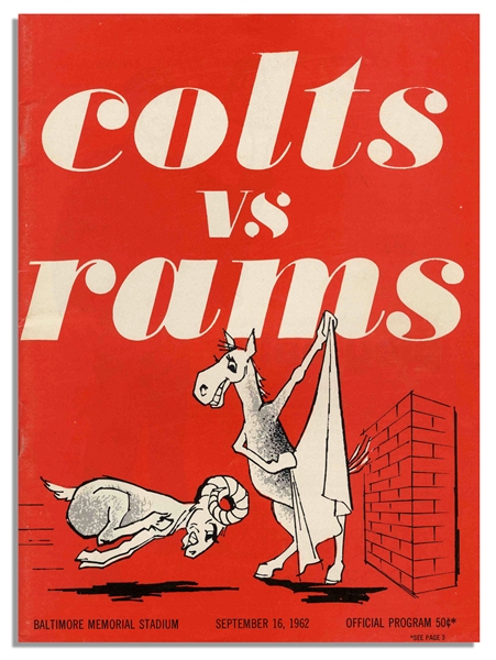 Collection of 10 Early 1960's Baltimore Colts Programs
