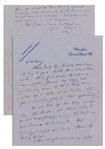 General Dwight Eisenhower WWII Autograph Letter Signed to His Wife, Mamie From London -- ...we never have a dull moment...but mornings & nights are lonely...