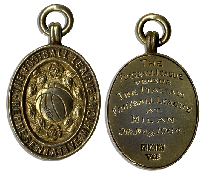 1964 Football League Medal From the Representative Match With the Italian Football League in 1964