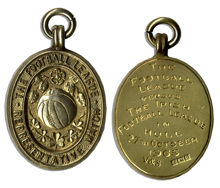 Football League Silver-Gilt Medal From the Representative Match With Irish Football League in 1965