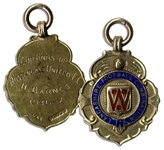 1937 Gold Medal From the Lancashire Football Combination Cup -- 9K Gold Runners Up Medal
