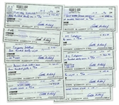 Lot of 10 Arthur Ashe Signed Checks -- From the Arthur Ashe Estate