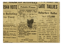 ''Dewey Defeats Truman'' Newspaper -- The Most Famous Newspaper Mistake of All Time