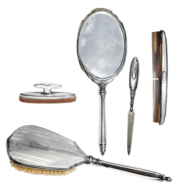 Shirley Temple Sterling Silver Vanity Set