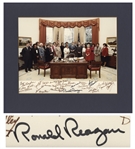 President Ronald Reagan Signed Photo With 1983 White House Staff