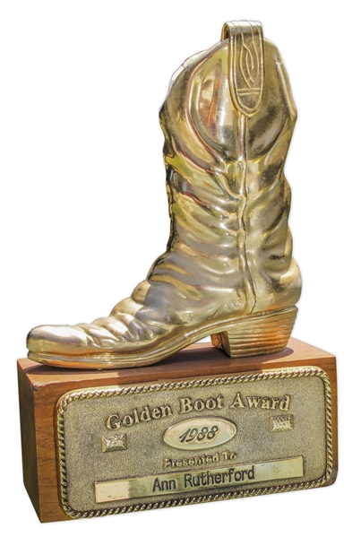 Gone With the Wind's Ann Rutherford's 1988 ''Golden Boot Award'' -- The ''Academy Award'' of Westerns 