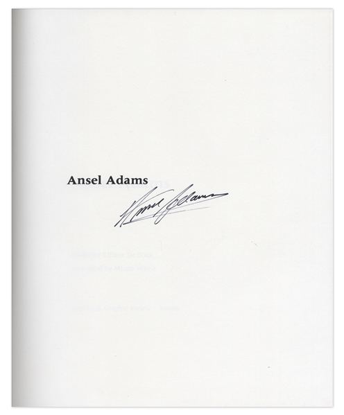 Ansel Adams Signed ''Ansel Adams'' Photography Book -- Beautiful Compilation of Photographs