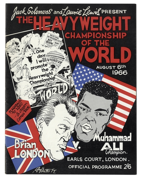 Muhammad Ali vs. Brian London 1966 Fight Program