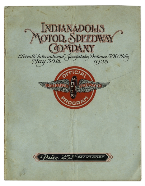 1923 Indy 500 Program