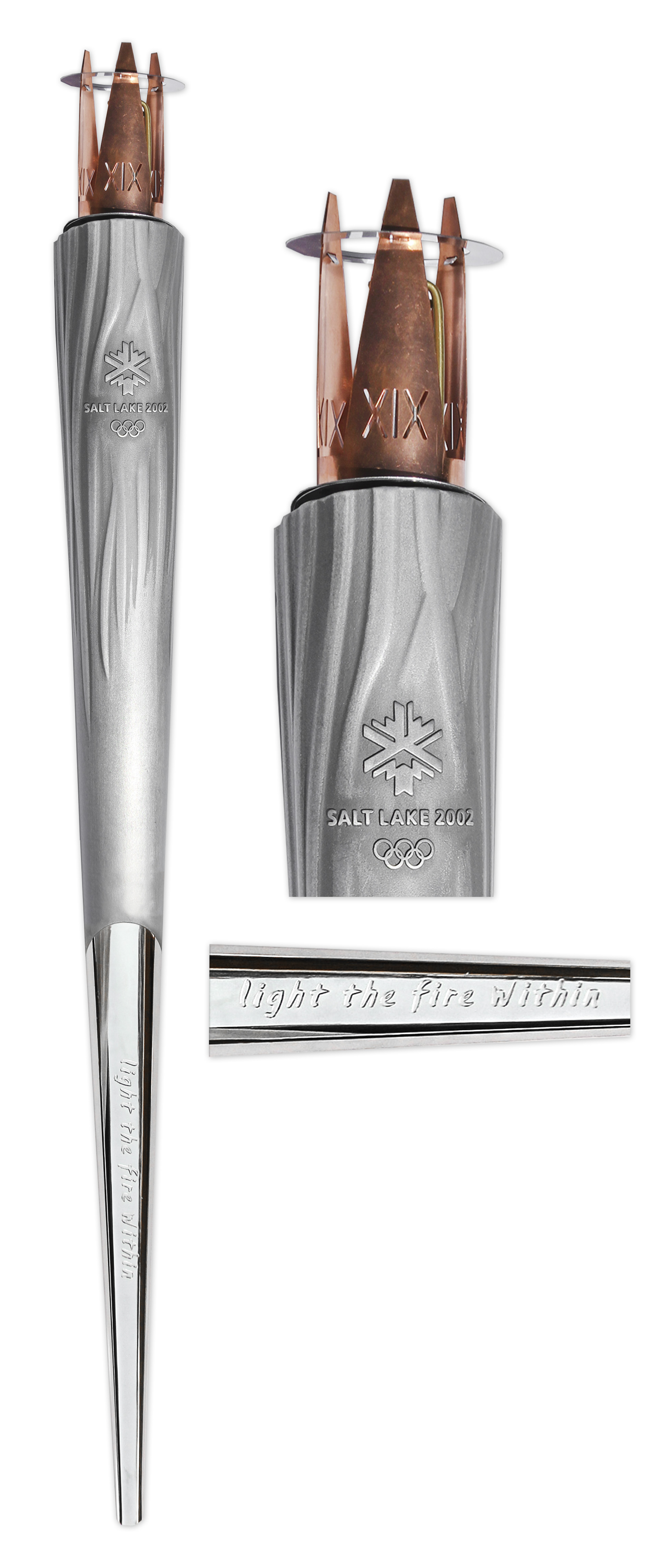 Lot Detail - Olympic Torch Used in 2002 Salt Lake City Winter Games