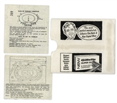 Full Set of England Tickets from Historic 1966 World Cup -- The Only World Cup Won by England -- Also the World Cup That Made Pickles the Dog Famous