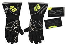 Jimmie Johnson Race-Worn & Signed Driving Gloves -- With COA From Jimmie Johnson Foundation