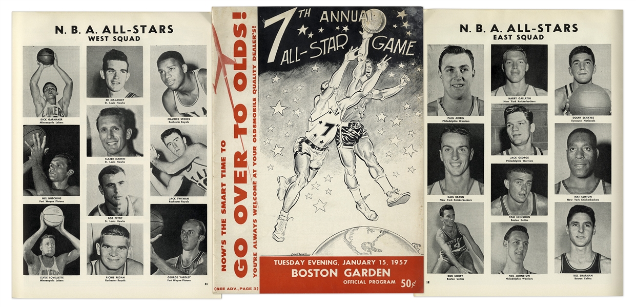 1957 NBA All Star Game Program