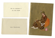 Mamie Eisenhower Personally Owned Gold Beaded Purse -- Given to the First Lady by Indira Gandhi on the Eisenhower's Historic Trip to India in 1959 -- With a Note Card From Indira Gandhi