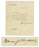 Warren G. Harding 1921 Letter Signed as President on White House Stationery -- Regarding Dues Owed by Harding of Less Than $5.00 -- Dramatic Reminder of the Growth of the Modern Presidency