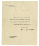 Warren G. Harding 1921 Letter Signed as President on White House Stationery -- Regarding Dues Owed by Harding of Less Than $5.00 -- Dramatic Reminder of the Growth of the Modern Presidency