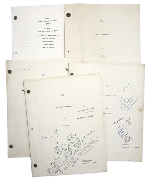Lot of 20 ''Taxi'' Scripts From 1979-1982 -- From the Estate of Sam Simon, Co-Creator of ''The Simpsons'' & Writer on ''Taxi''
