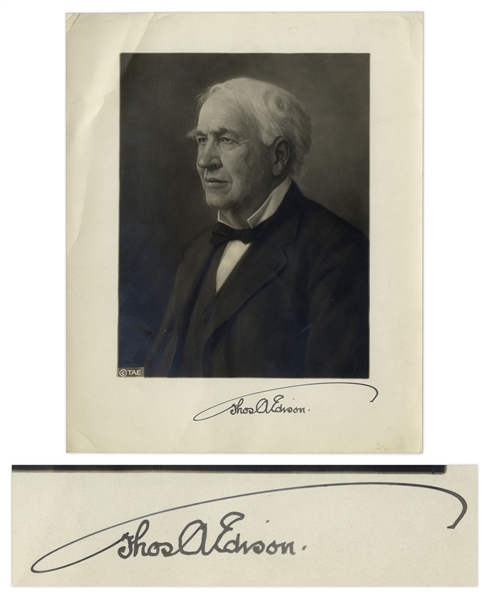 Thomas Edison Signed 8'' x 10'' Photo