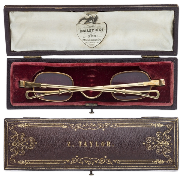 Zachary Taylor Owned Eyeglasses & Case -- The General President Who Is Among the Rarest, Having Only Served 16 Months