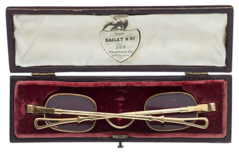 Zachary Taylor Owned Eyeglasses & Case -- The General President Who Is Among the Rarest, Having Only Served 16 Months