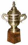 Rare Clarence Campbell Bowl Trophy Issued to Andre Dupont of The Philadelphia Flyers in 1974-75