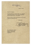 Dwight D. Eisenhower Signed 11'' x 14'' Photo as President -- With Letter From the White House