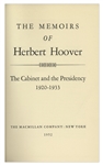 Herbert Hoover Signed Memoirs -- Set of 3 Books, All Signed