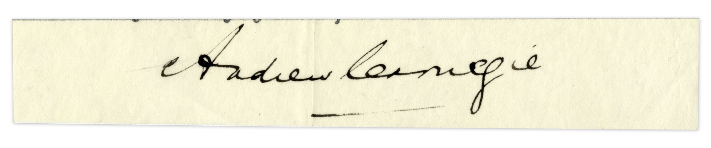 Andrew Carnegie Signature