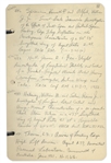 Scientific Diary by William Shockley, the Nobel-Prize Winning Physicist & Inventor, Called the Father of Silicon Valley -- Manuscript Diary With Notes on Aeronautics & Ideas for Inventions