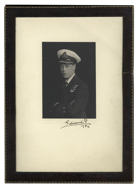 Edward VIII Signed Photo Display From 1924 as the Prince of Wales -- Photo by Vandyk