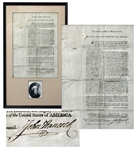 John Hancock 1781 Signed Appointment as Governor of Massachusetts