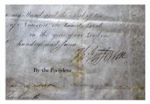Thomas Jefferson & James Madison Signed 1807 Ship's Passport