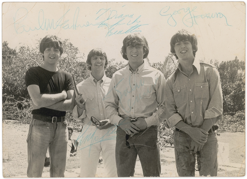The Beatles Signed Photograph -- Signed by All Four, with Frank Caiazzo COA