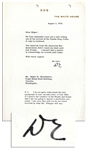 Dwight Eisenhower Presidential Typed Letter Signed -- ...I sent you a note telling you of the arrival of the Alaska King Crabs... -- 1955