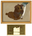 Disney Animation Cel From Lady and the Tramp -- With Disney Seal