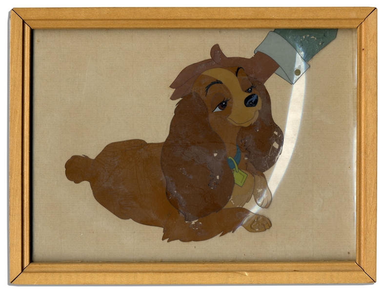 Disney Animation Cel From ''Lady and the Tramp'' -- With Disney Seal
