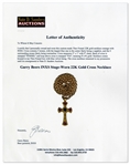 Garry Beers of INXS Stage-Worn Sapphire & 22k Cross Necklace by Theo Fennell -- With LOA From Garry Beers