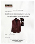Garry Beers of INXS Stage-Worn Red Leather Jacket -- Worn During ''X'' Tour in '91-'92 -- With LOA From Garry Beers