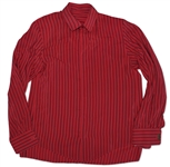 Prince Worn Red Silk Shirt With ''SEXY'' Cufflink