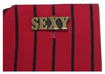 Prince Worn Red Silk Shirt With ''SEXY'' Cufflink