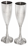 Pair of Goblets From Prince's Wedding to Mayte Garcia -- Engraved With Their Wedding Date of February 14th, 1996