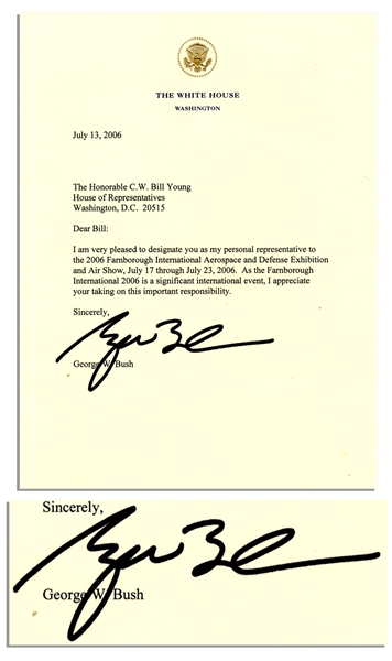 George W. Bush Typed Letter Signed as President From 2006 -- …I appreciate your taking on this important responsibility…